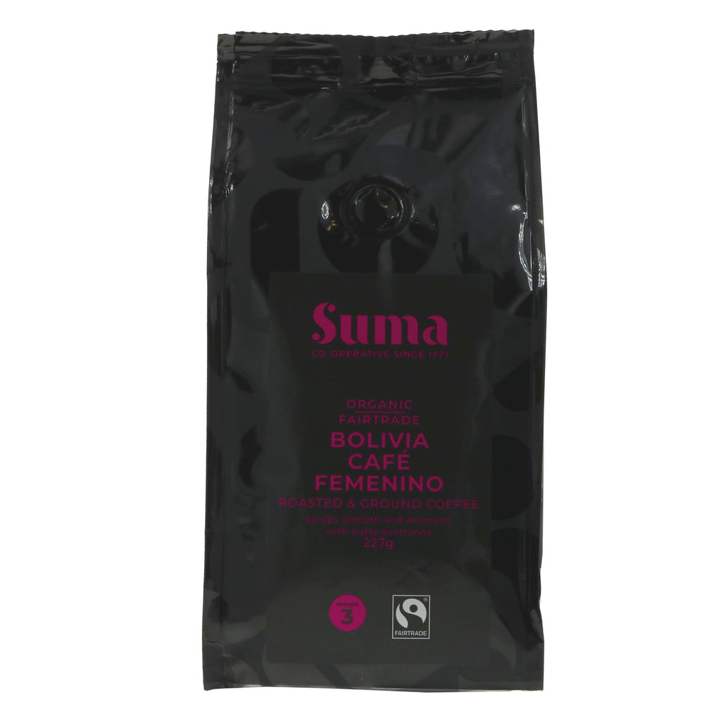 Suma | Bolivia Femenino Ground Coffee - Strength 3, Syrupy, Smooth | 227g