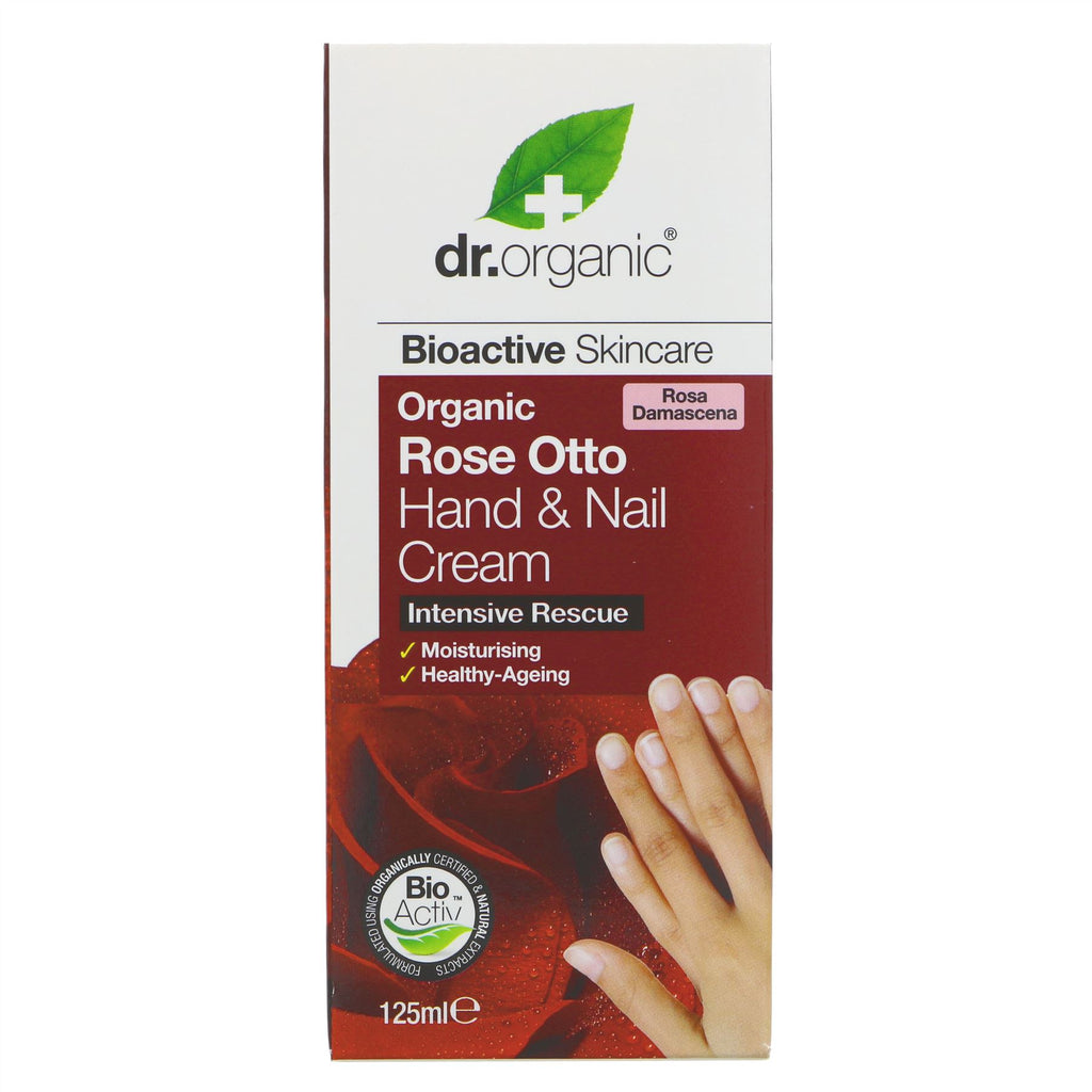 Dr Organic | Rose Otto Hand + Nail Cream | 125ml