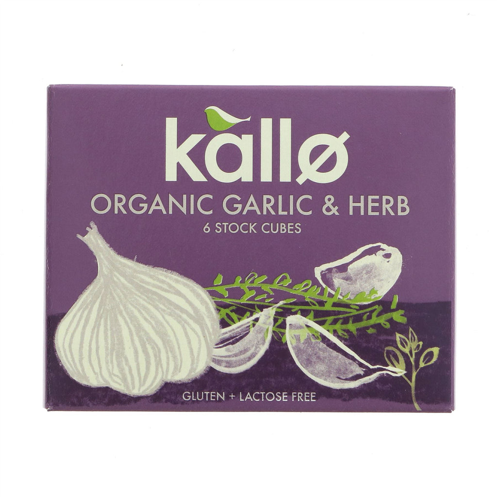 Kallo | Garlic & Herb Stock Cubes | 66g