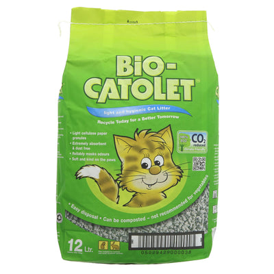 Bio-catolet | Cat Litter - 100% Recycled Waste Paper | 12l