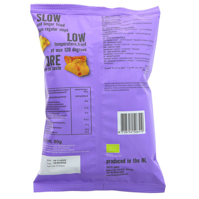 Organic, Vegan Sweet Potato Chips | 80G – Perfect for snacking or salads with low fat absorption and minimal acrylamide.
