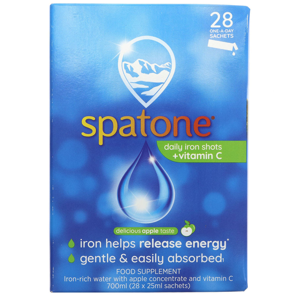 Spatone | Liquid Iron - Apple Flavour - with Vitamin C | 28 x 25