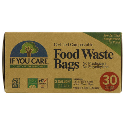 If You Care | Food Waste Bags 11L - Compostable Bags | 30 bags