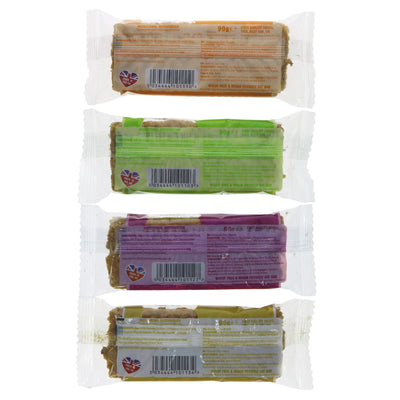 Indulge in wheat-free Ma Baker Giant Fruit Bar with apple, apricot, banana & cherry - vegan & no added sugar.
