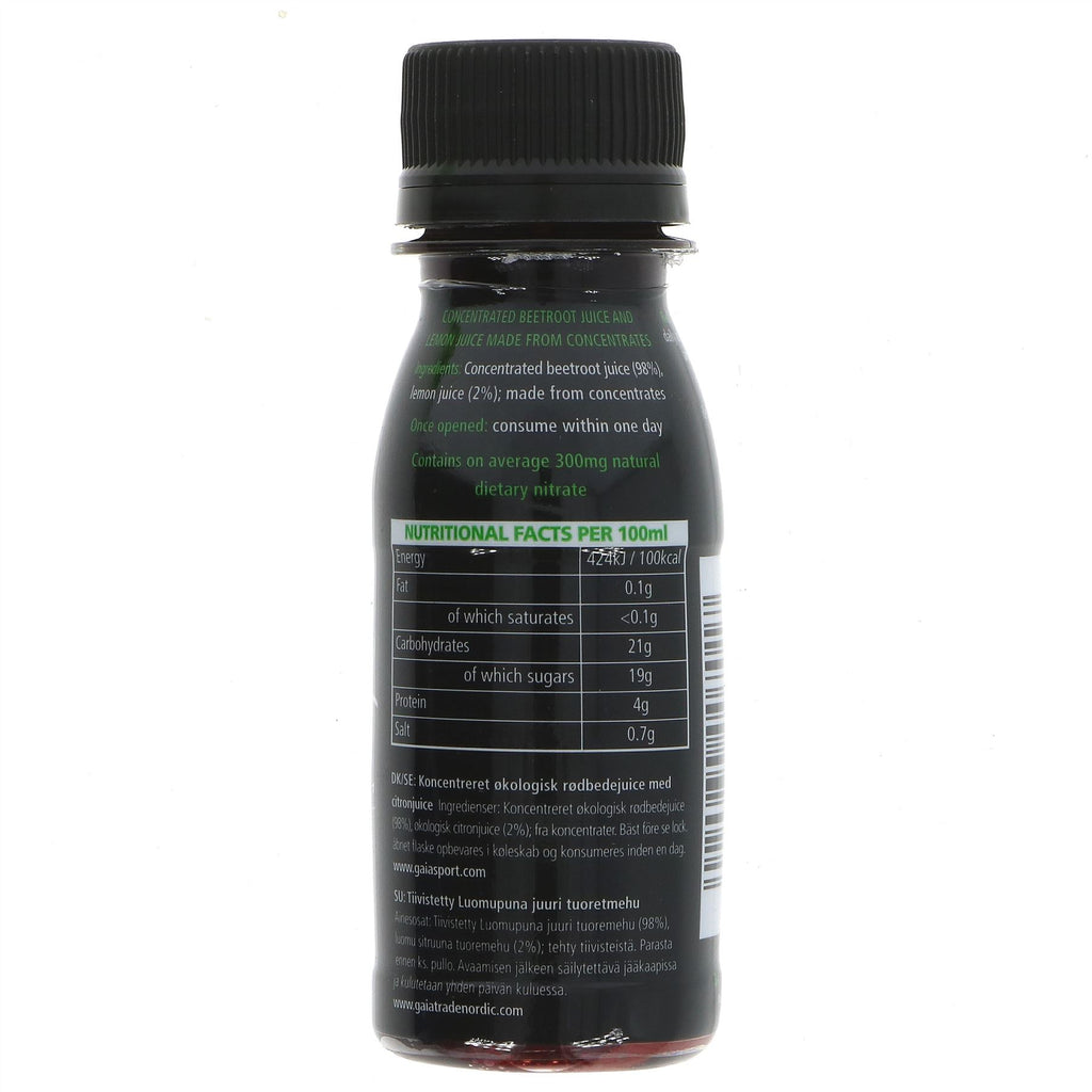 Organic vegan stamina shot for athletes & daily use by Beet It. Quick energy boost, no VAT. From James White, Superfood shot.
