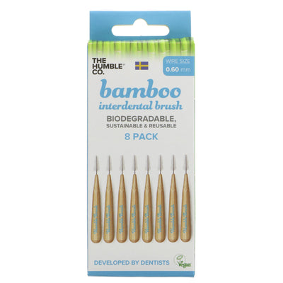 Humble | Bamboo Interdental Brush Blue - Size 6 | 8 Pack