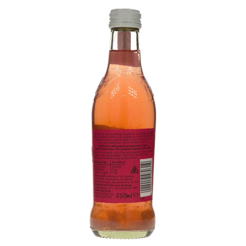Belvoir Raspberry Lemonade - Gluten-free, vegan, and sugar-free fizz drink with fresh berry & lemon aromas.