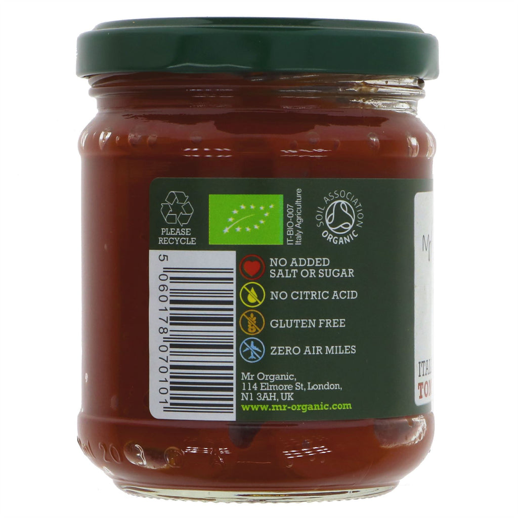 Mr Organic Italian Tomato Puree | Organic & Vegan | Perfect for Pasta Sauces, Soups & Stews | 200G