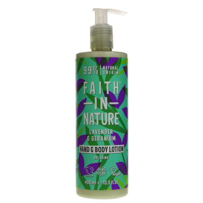 Faith In Nature | Hand Body Lotion Lavender Geranium | 400ml
