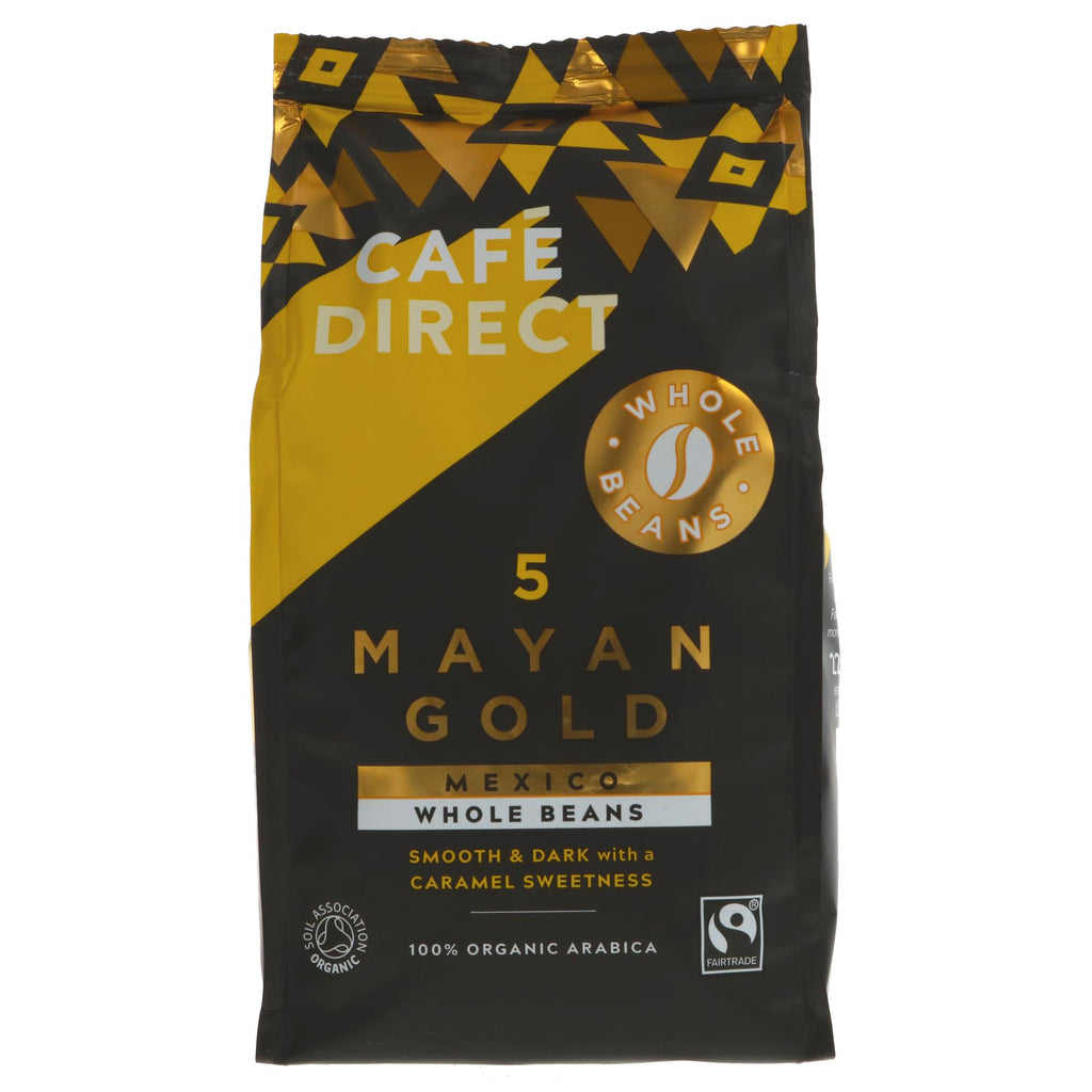 Cafe Direct | Mayan Gold Beans - Strength 5, Smooth and Dark | 227g