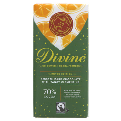 Divine | Dark Chocolate With Clementine Ltd Edition | 90g