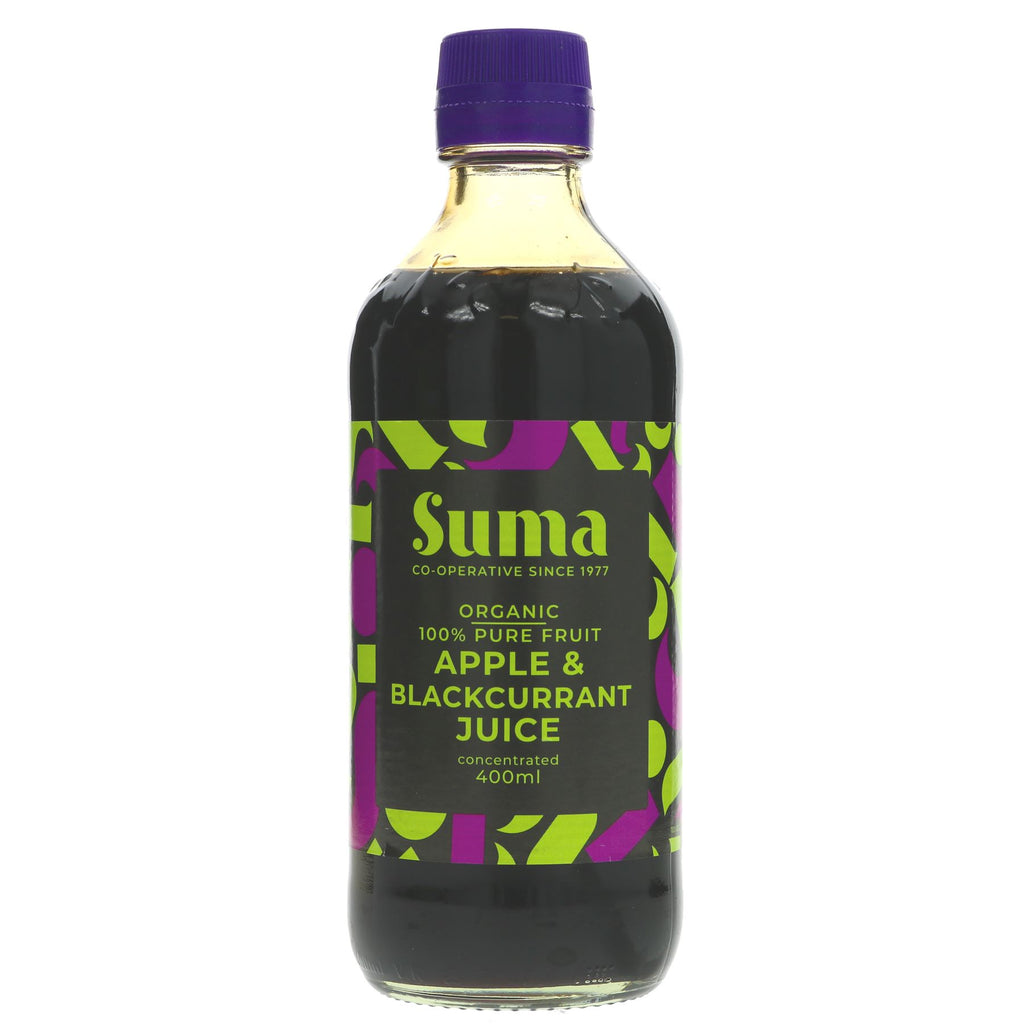 Suma Apple & Blackcurrant Juice - 100% Pure Fruit, Organic & Vegan, 400ml