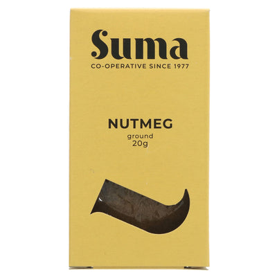 Suma ground Nutmeg - elevate your dishes with this aromatic vegan spice - perfect for sweet and savory recipes.