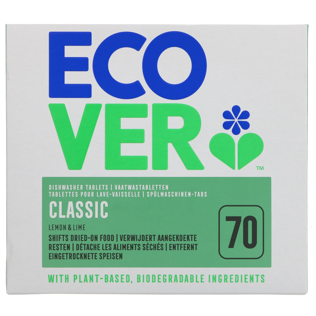 Ecover | Dishwasher Tablets Classic - Lemon & Lime | 70 tablets