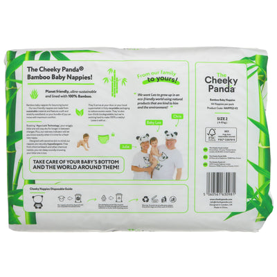 Eco-friendly Cheeky Panda Bamboo Nappies with aloe, sustainable materials and aqua-lock technology for happy babies!