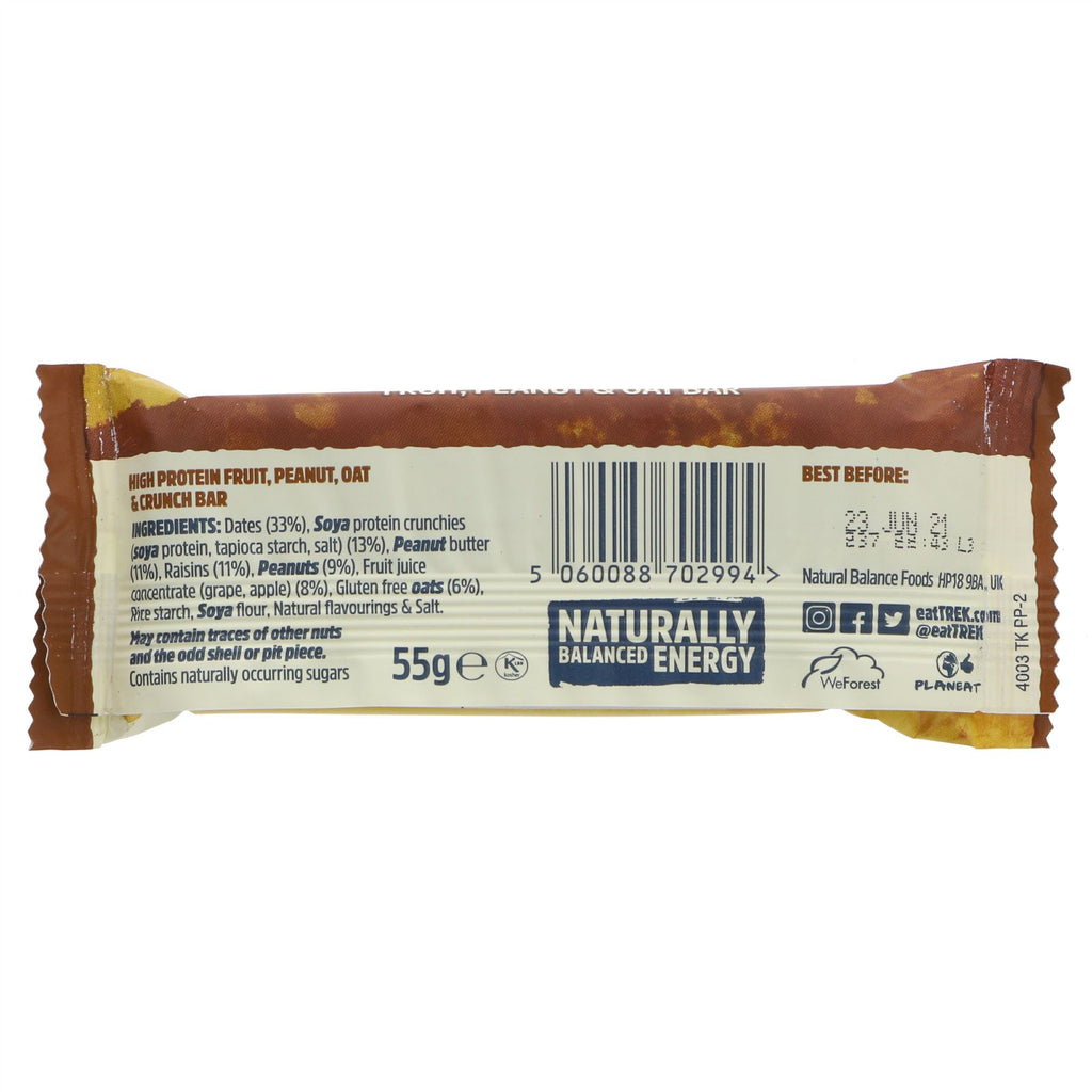 Gluten-free and vegan Trek Peanut Power snack bar - perfect on-the-go or with your favorite drink. Available at Superfood Market since 2014.
