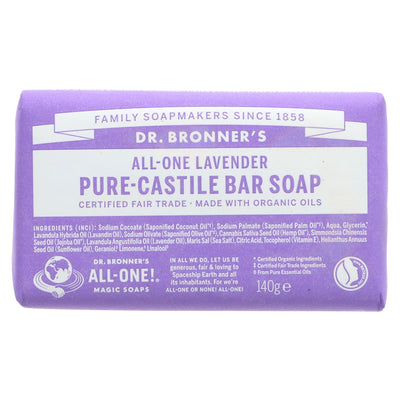 Dr Bronners | Lavender Castile Bar Soap | 140g