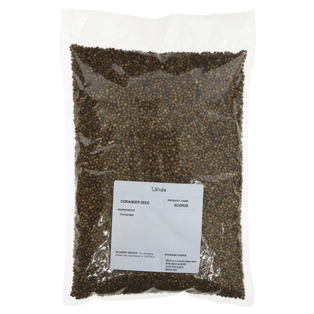 Lahde Coriander Seeds: Burst of Flavour for Indian & Middle Eastern Cuisine - 350G, Vegan & Perfect for Pickling Mixes.