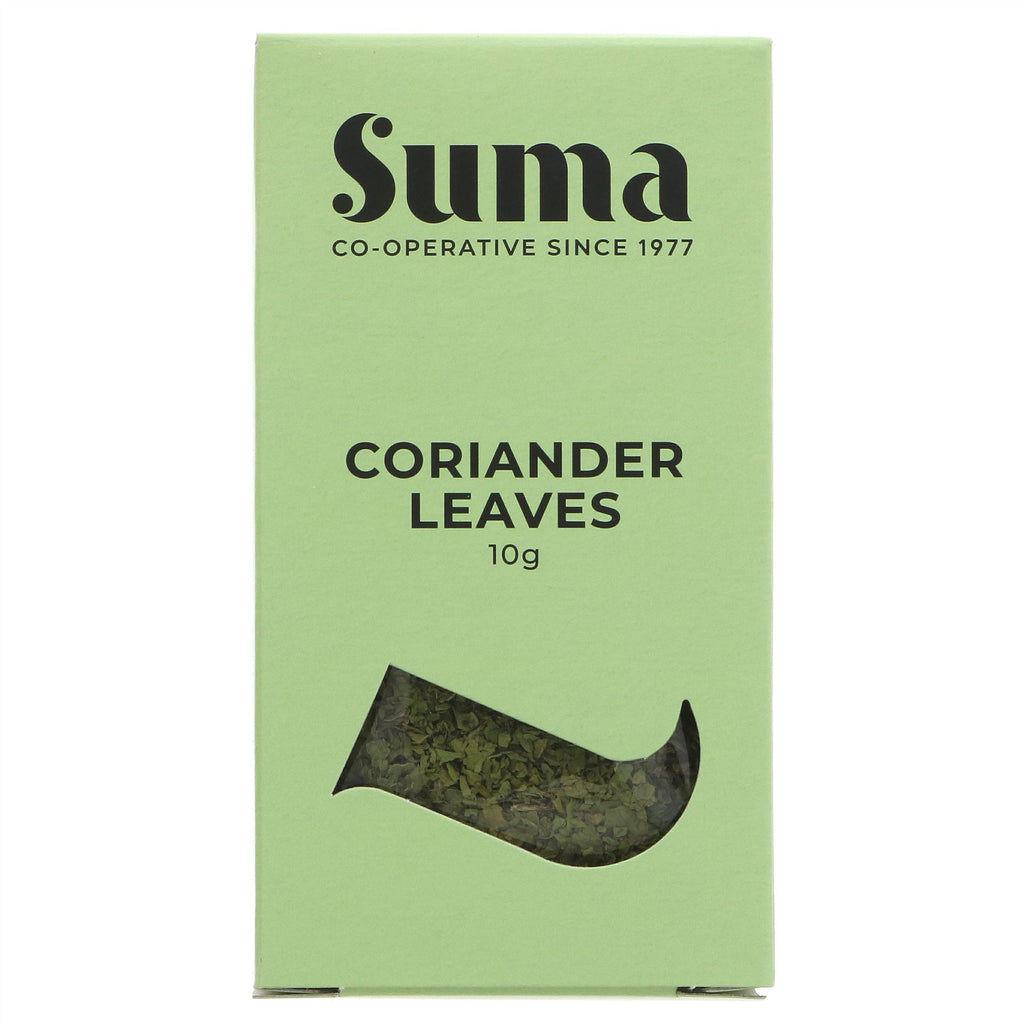 Suma Vegan Coriander Leaf - Bursting with flavor to enhance your dishes. Perfect for curries, soups, salads, and more. No VAT charged.