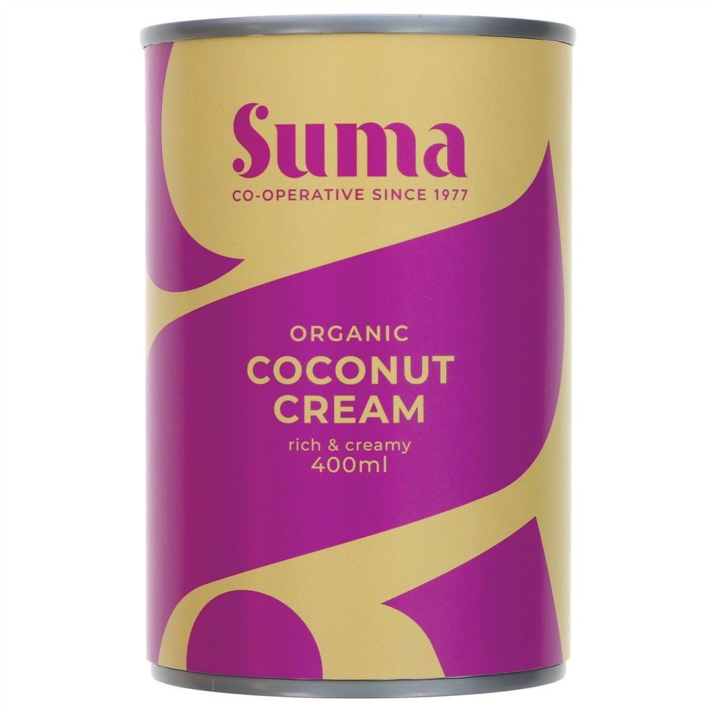 Suma Organic Vegan Coconut Cream - Rich & Delicious Alternative to Cream, Perfect for Sweet & Savoury Dishes. 400ml.
