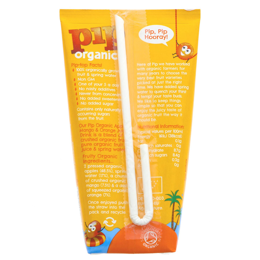 Organic Mango, Orange & Apple Pressed Juice with Spring Water | 4x180ml | Vegan-friendly