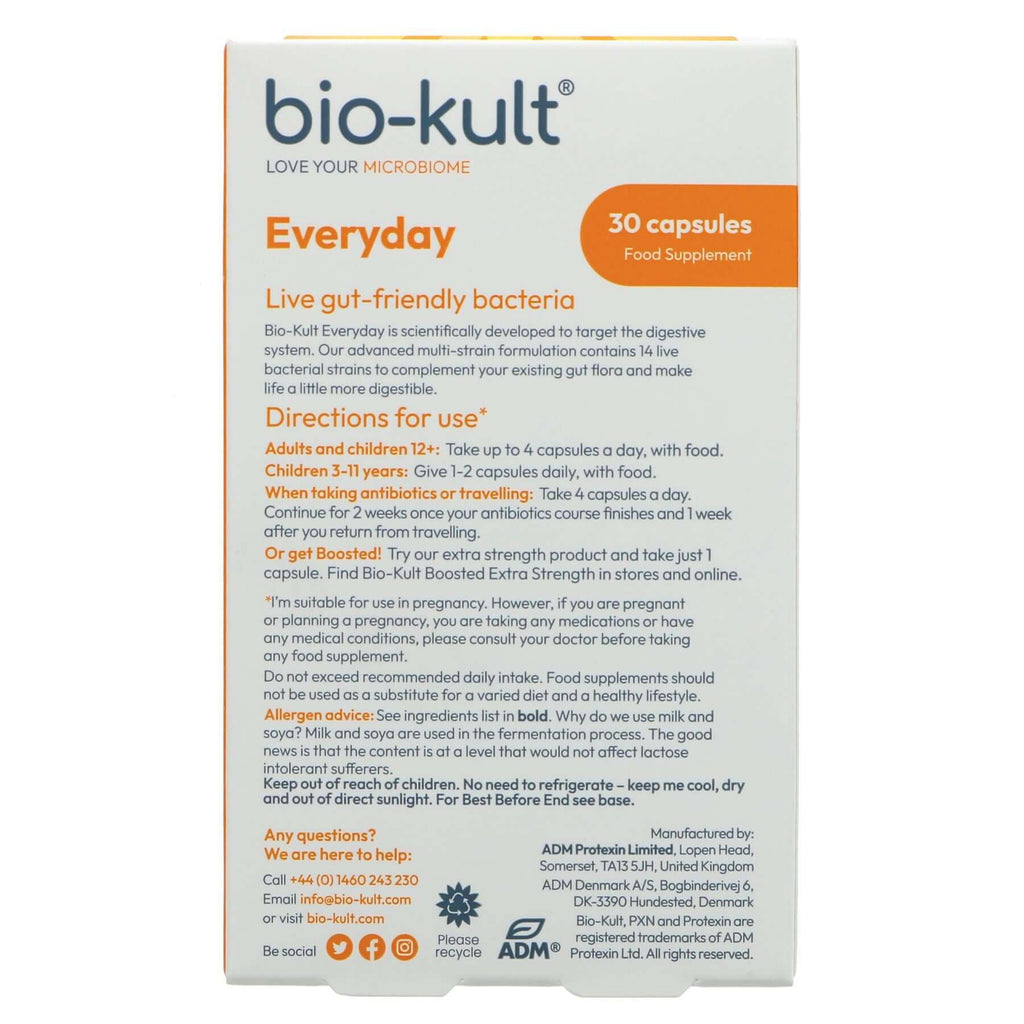 Bio-Kult Everyday Advanced - 14 live bacterial strains | 30 capsules - Target your digestive system & join the gut health revolution! #glutenfree #prebiotics #probiotics #supplements