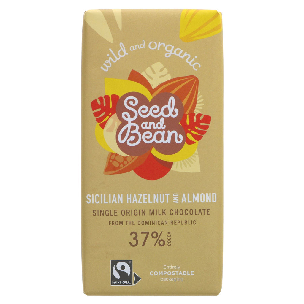 Organic Seed & Bean Company | 37% Milk Choc,hazels & Almonds | 75g