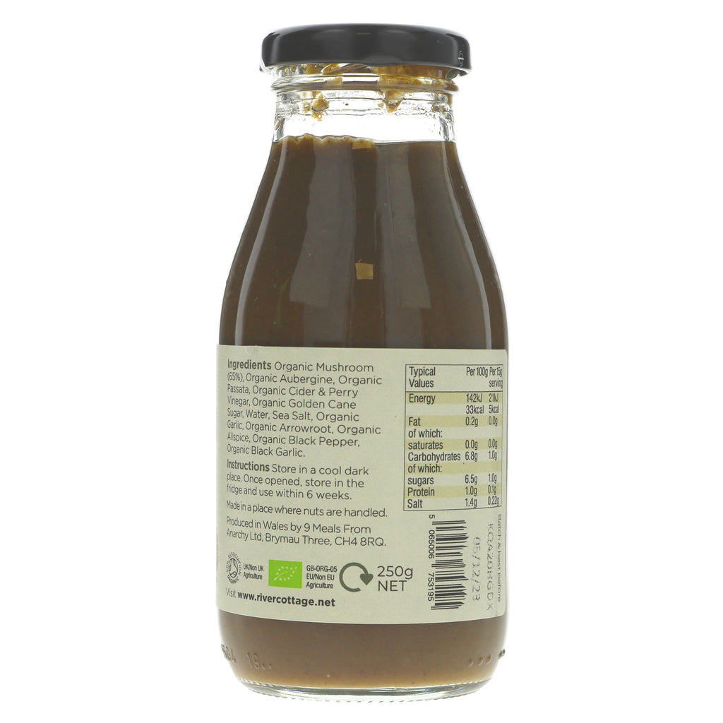 River Cottage Mushroom Ketchup - Gluten-Free, Organic, Vegan, No Added Sugar, Perfect for Adding Flavor to Your Meals.