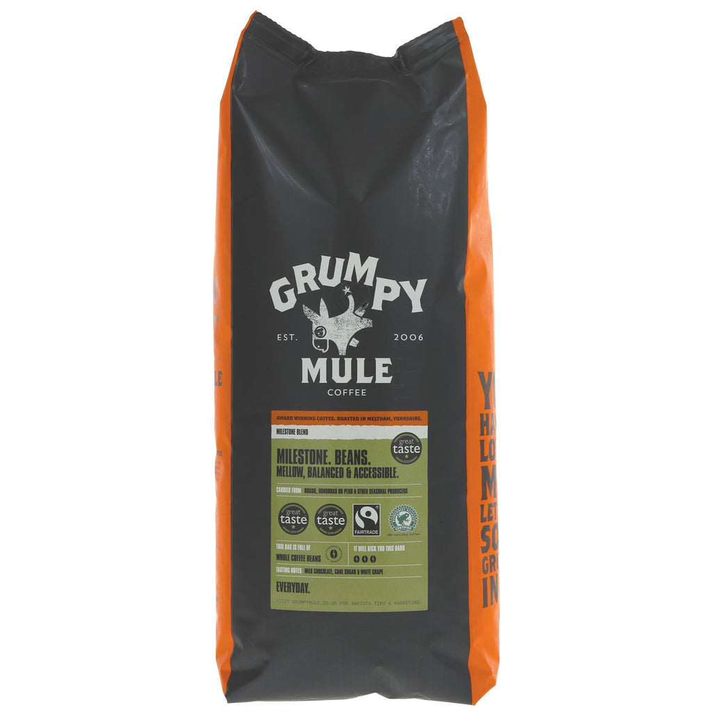 Grumpy Mule | Milestone Espresso Beans - Mellow, Balanced, Accessible | 1kg