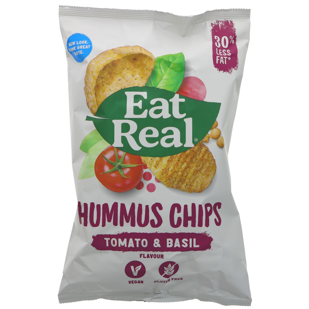 Eat Real | Tomato & Basil, Hummus Chips | 135g
