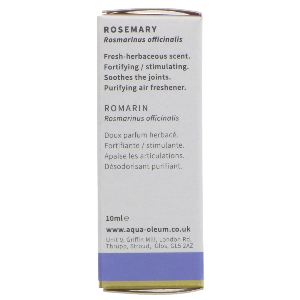 Aqua Oleum | Rosemary Essential Oil | 100% Pure & Vegan | Aromatherapy, Massage & Skincare | Refreshing & Invigorating