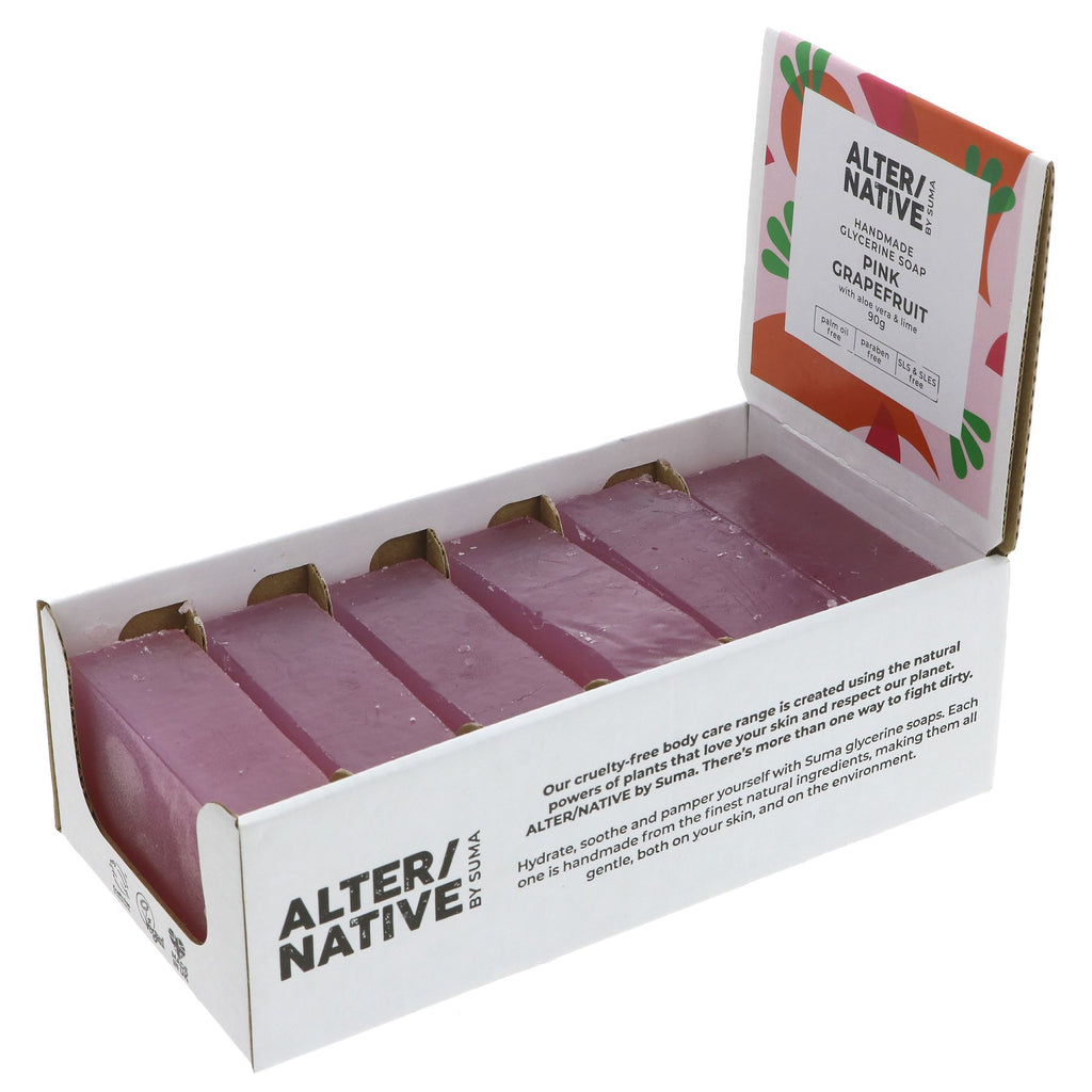 Alter/Native | Glycerine Soap - Pink Grapefruit - Uplifting-with aloe & lime | 90g
