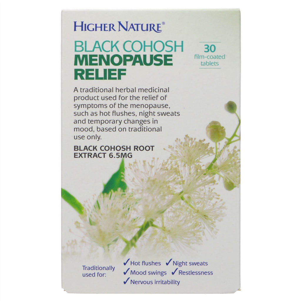 Higher Nature | Black Cohosh Menopause Relief - For Menopause Symptoms Relief | 30 tab