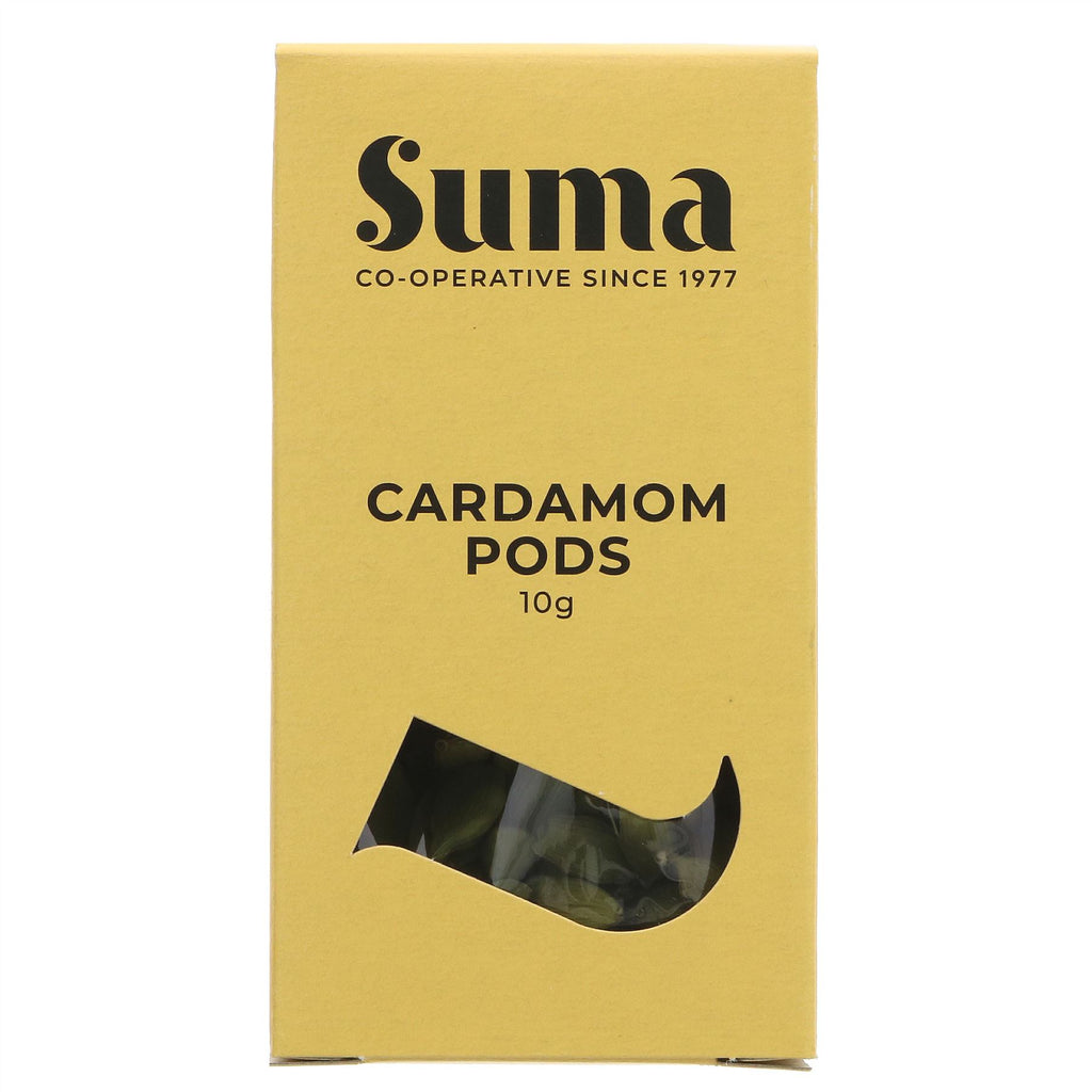 Suma | Green Cardamom Pods | 10g | Vegan | Whole Spices | Sold on Superfood Market since 2014 | Use in dishes, desserts and tea.