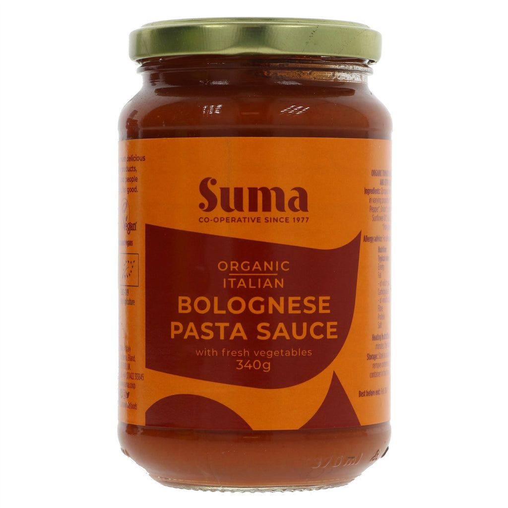 Suma Organic Bolognese Sauce - Fresh Italian Ingredients - Perfect for Pasta - Vegan & Organic