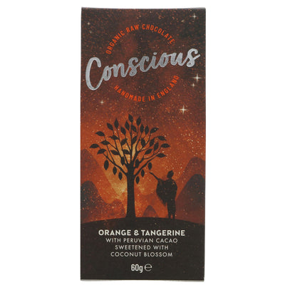 Conscious Chocolate | Orange & Tangerine Raw Bar | 60g