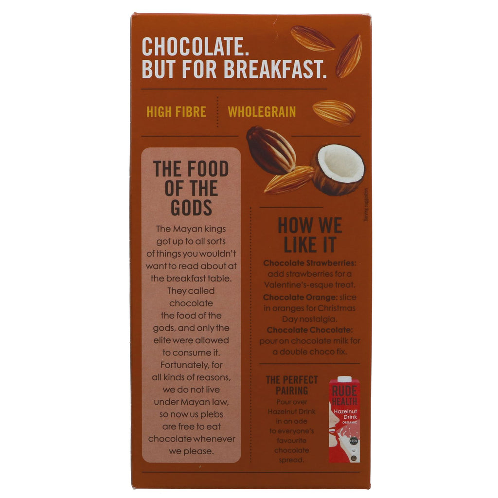 Rude Health Chocolate Crunch Granola: No added sugar, Vegan, guilt-free breakfast or snack. 400g.