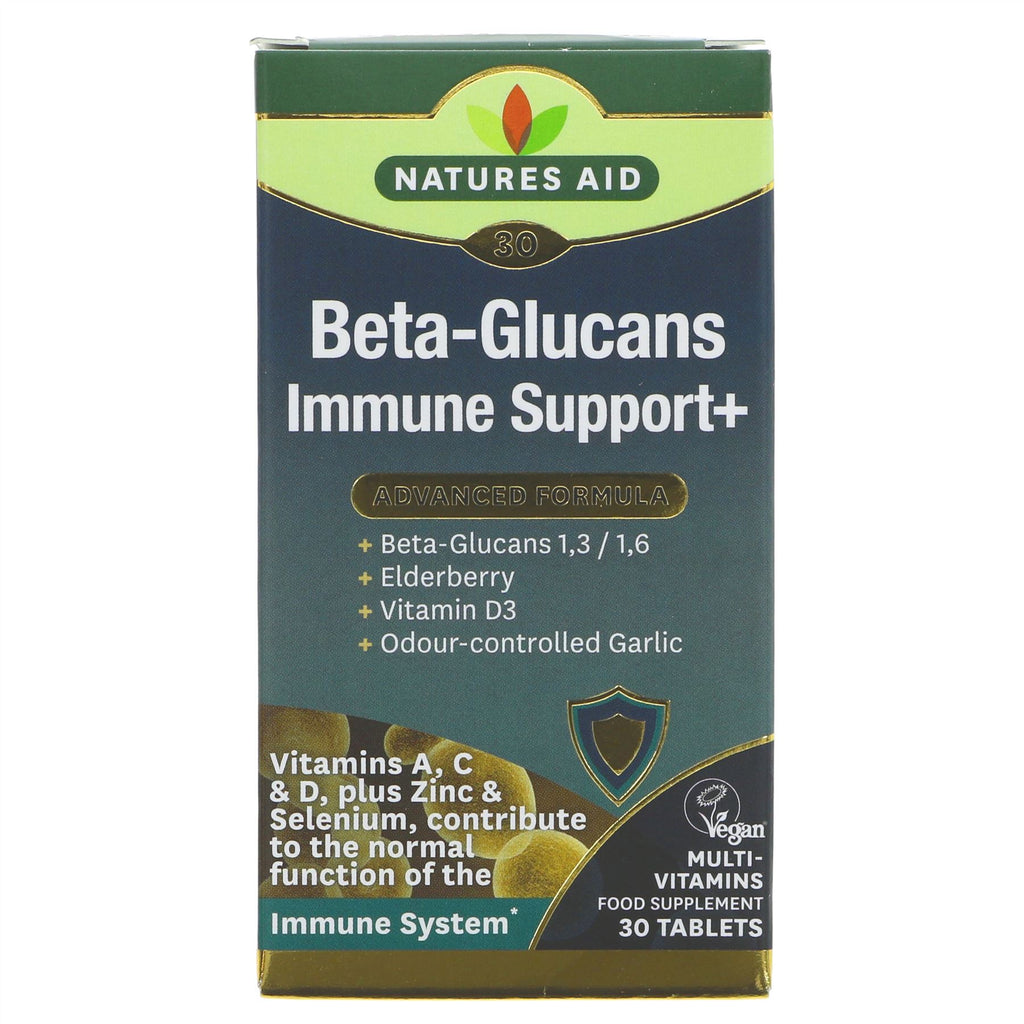 Natures Aid | Beta-Glucans Immune Support + | 30 tablets