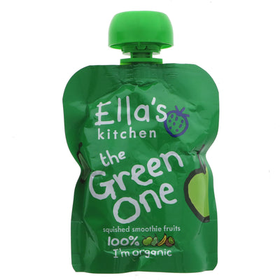 Ella's Kitchen | The Green One - smoothie fruit - apple,pear,banana,kiwi | 90g
