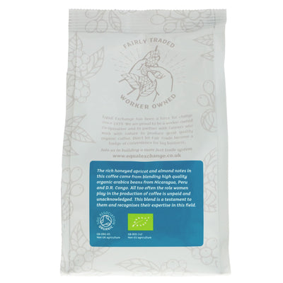 Fairtrade & organic vegan Grown By Women apricots perfect for coffee lovers. No VAT charged. 200g.