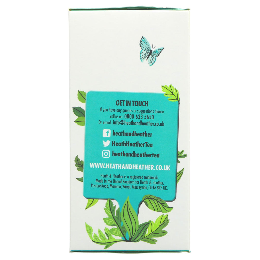 Heath & Heather Peppermint Tea - Vegan, 50 bags, aids digestion, naturally caffeine-free.