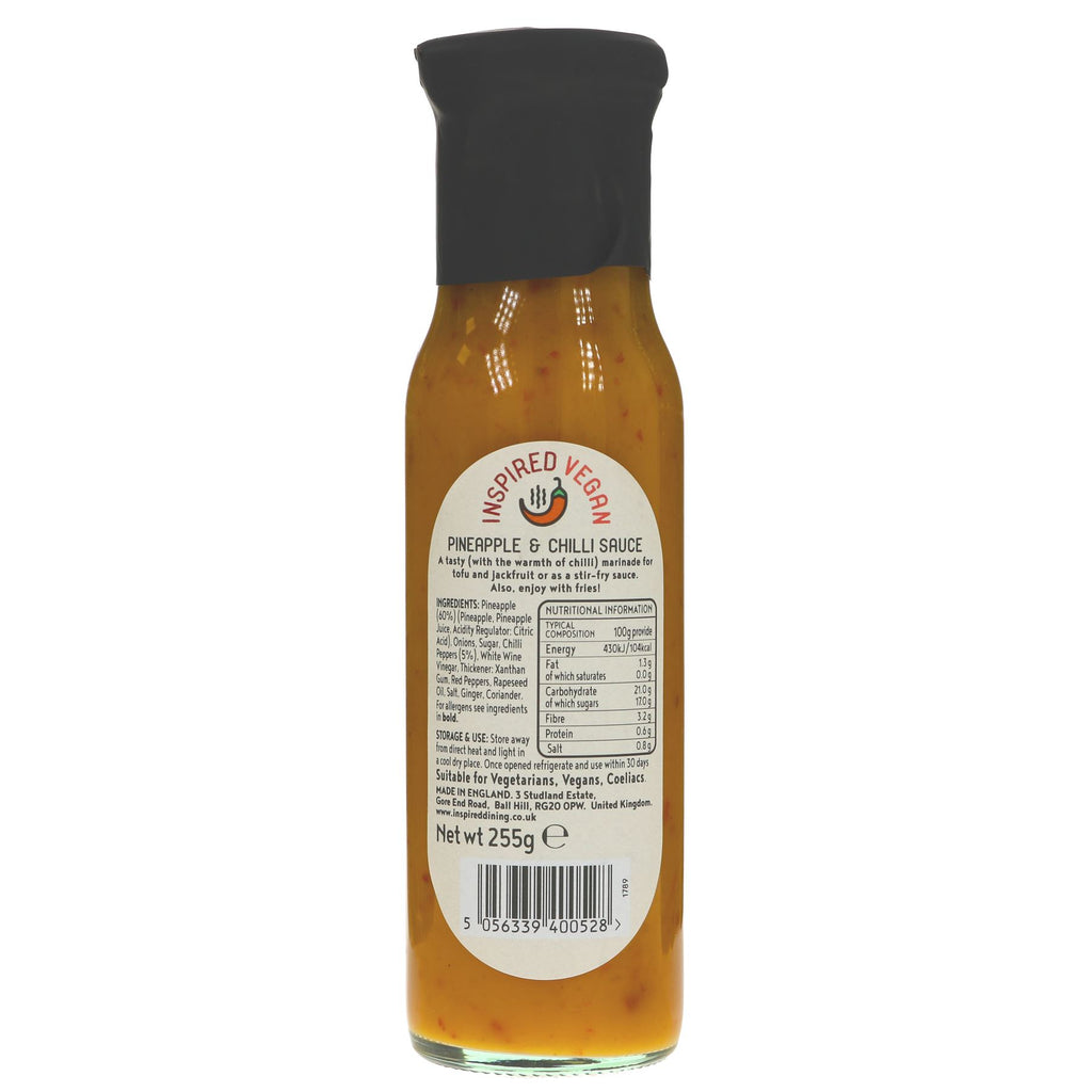 Inspired Vegan Pineapple & Chilli Sauce - a sweet & spicy vegan sauce perfect for marinades, stir-fry or dipping, with no added sugar.