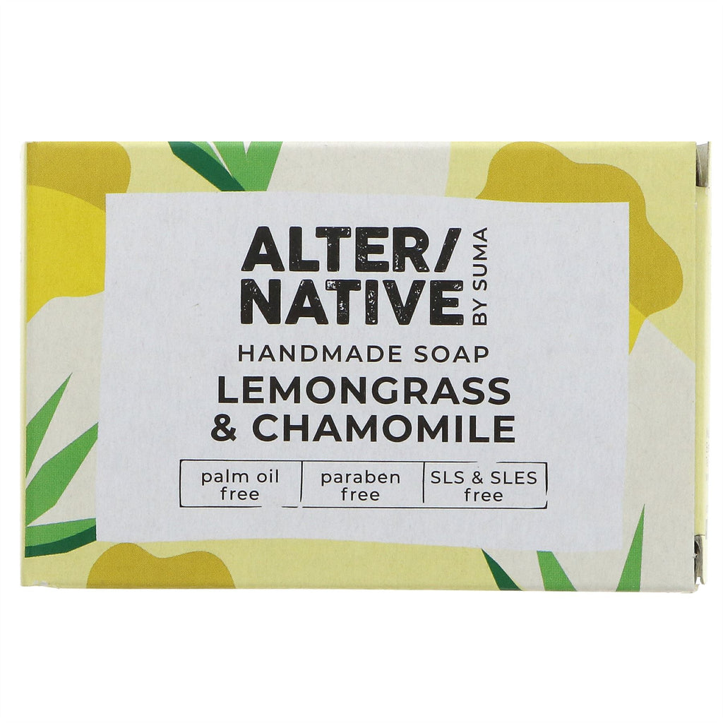 Refresh and tone with Alter/Native's Lemongrass & Chamomile boxed soap. Vegan, handmade and free from harmful ingredients.