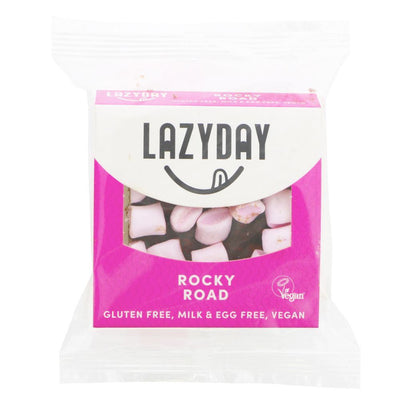 Indulge in the heavenly taste of Lazy Day's Rocky Road. This Fairtrade, Gluten Free, and Vegan treat is perfect for those with dietary restrictions. Free from Gluten, Wheat, Egg, Milk, and Nuts, it's a guilt-free delight. Enjoy it on its own or use it to create delectable recipes.