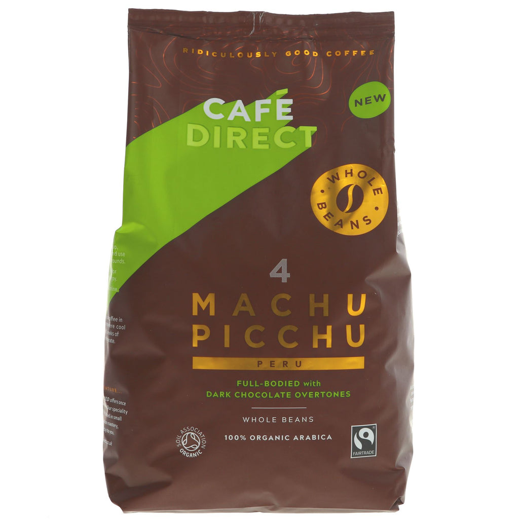 Cafe Direct | Machu Picchu Organic Beans - Strength 4, Full Bodied | 750g