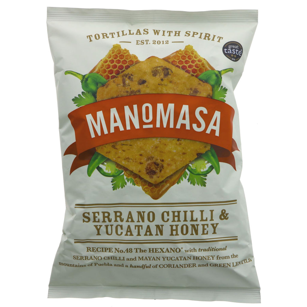Manomasa | Serrano Chilli & Yucatan Tortilla Chips | 140G