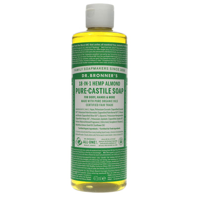 Dr Bronners | Almond Castile Liquid Soap | 475ml