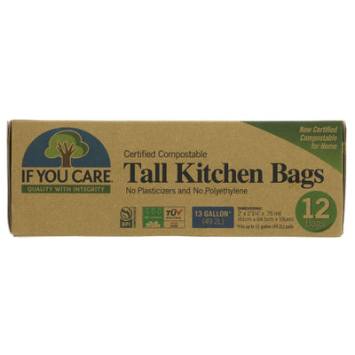If You Care | Tall Kitchen Refuse Sacks 49L - Compostable Bags | 12 bags