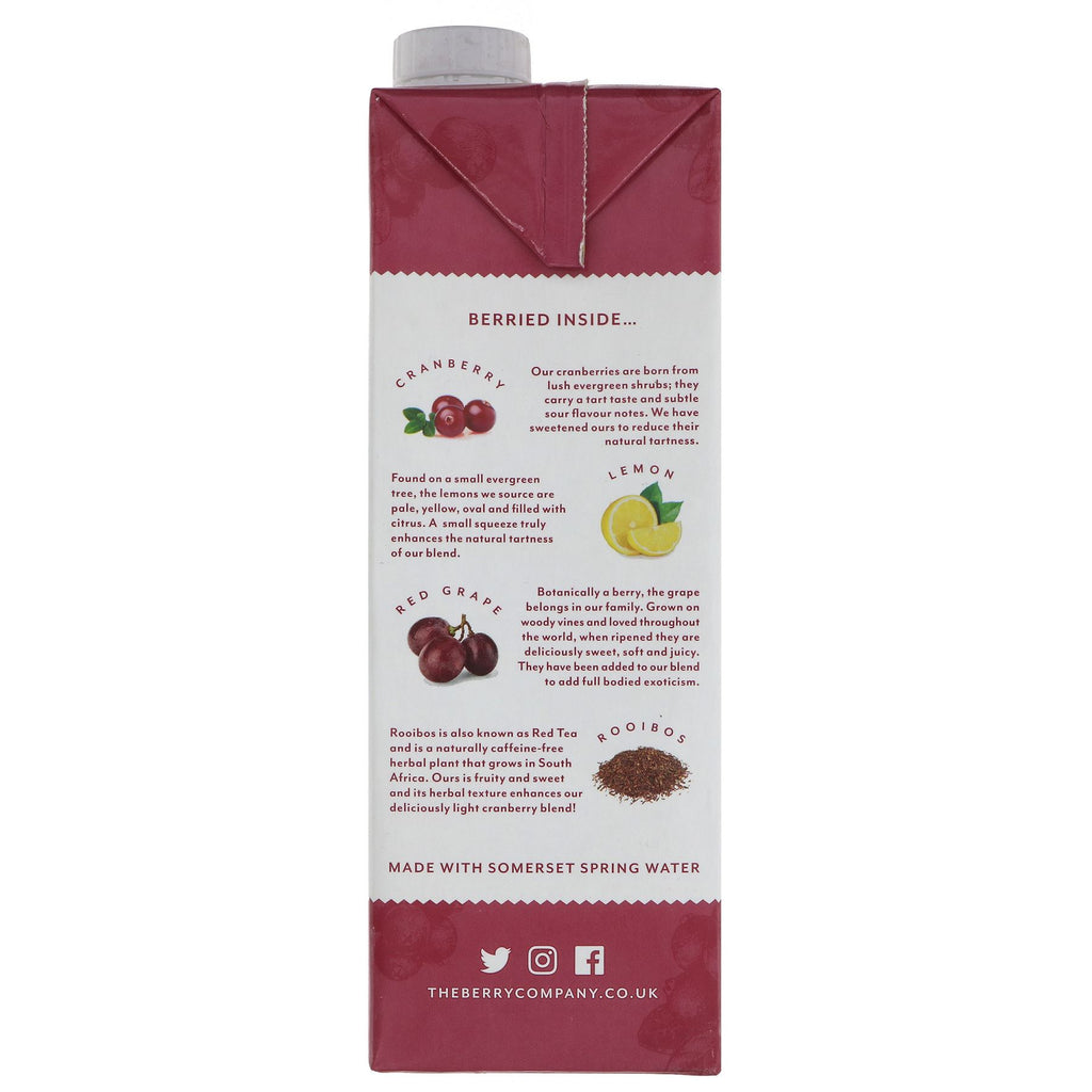 Berry Company Cranberry Juice - Tangy, refreshing & gluten-free vegan drink made with real fruit. Perfect for a healthy lifestyle.