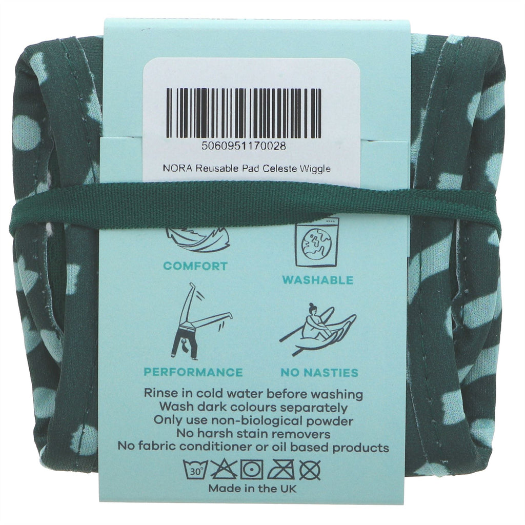 Nora Reusable Moderate Pad - Kind to your body & the planet with popper fastening. Wash & reuse up to 150 times. Vegan & Oeko Tex-approved.